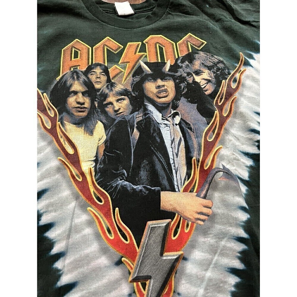 AC/DC Vintage Liquid Blue Single Stitch Highway To Hell 666 2003 T-Shirt XXL USA - Picture 3 of 10